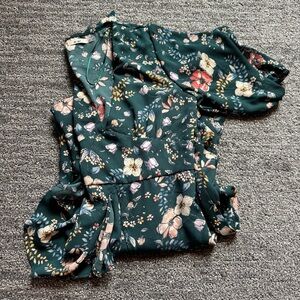 Miami Deborah Mini Dress Sz M Boho Floral Feminine Romantic Ruffles Breezy